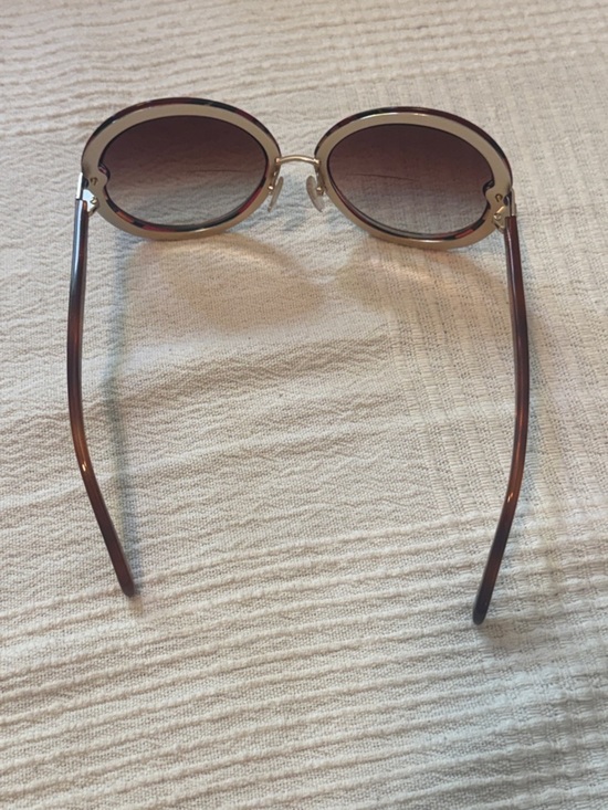 Emilio Pucci Oversized Round Sunglasses Acetate Multicolor Stripe Italy Gold main image 4